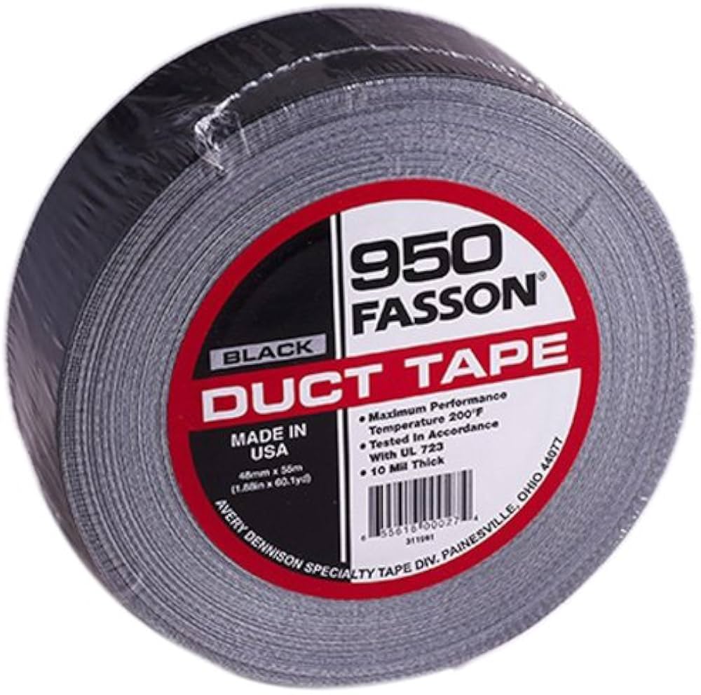 FASSON BLACK DUCT TAPE 2" 60Y