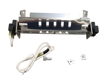 Defrost Heater AFTERMARKET 120V, 575W, 8" tube, 9 1/2" overall, dual tube with leads.
Also replaces WR51X10032 and WR51X10097