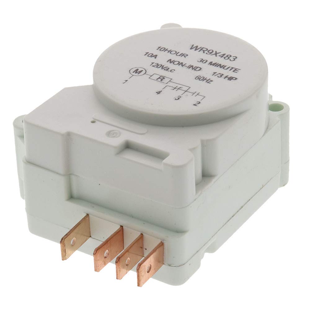 Defrost Timer, 10H 30M AFTERMARKET120V, 50/60 Hz, 10A, 1/3 HP, 10 Hour, 30 Minute. Fits GE top mount refrigerators.
Also replaces WR09X10075, WR09X10101, WR09X10111, WR09X10130 and WR9X10075