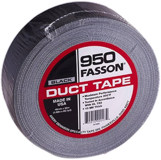 FASSON BLACK DUCT TAPE 2" 60Y