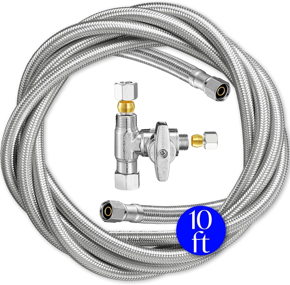 10' SS IM INSTALL LINE KIT 1/4